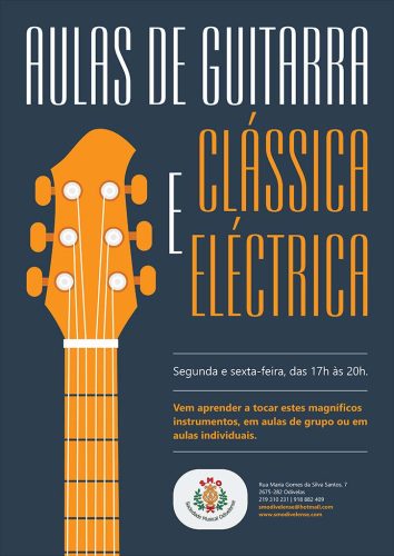 Cartaz Aulas de guitarra 2024