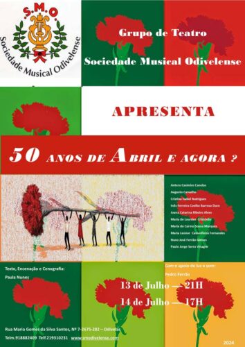 Cartaz do Teatro 50 Anos de Abril